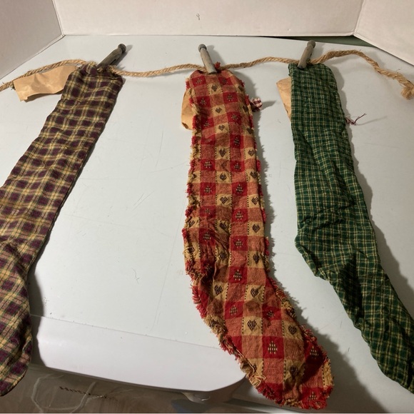 Rustic Plaid Christmas Stockings Set - Picture 8 of 9